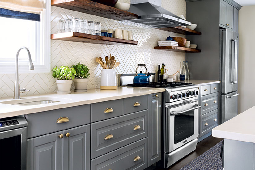 дизайн линейная кухня