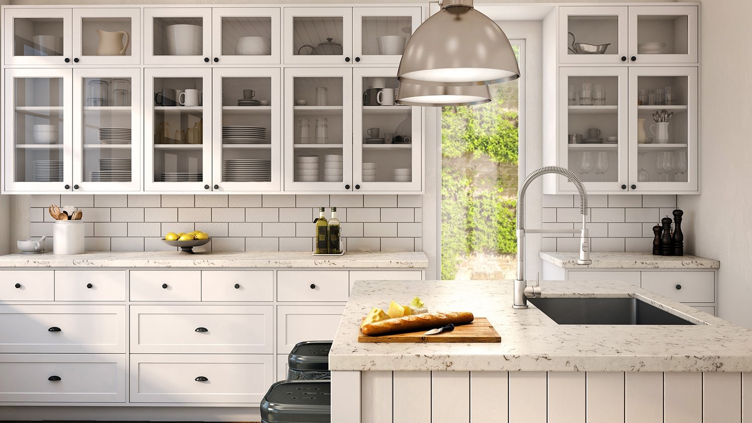 интерьер светлой кухни