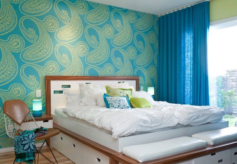 Флезелиновые обои - спальня