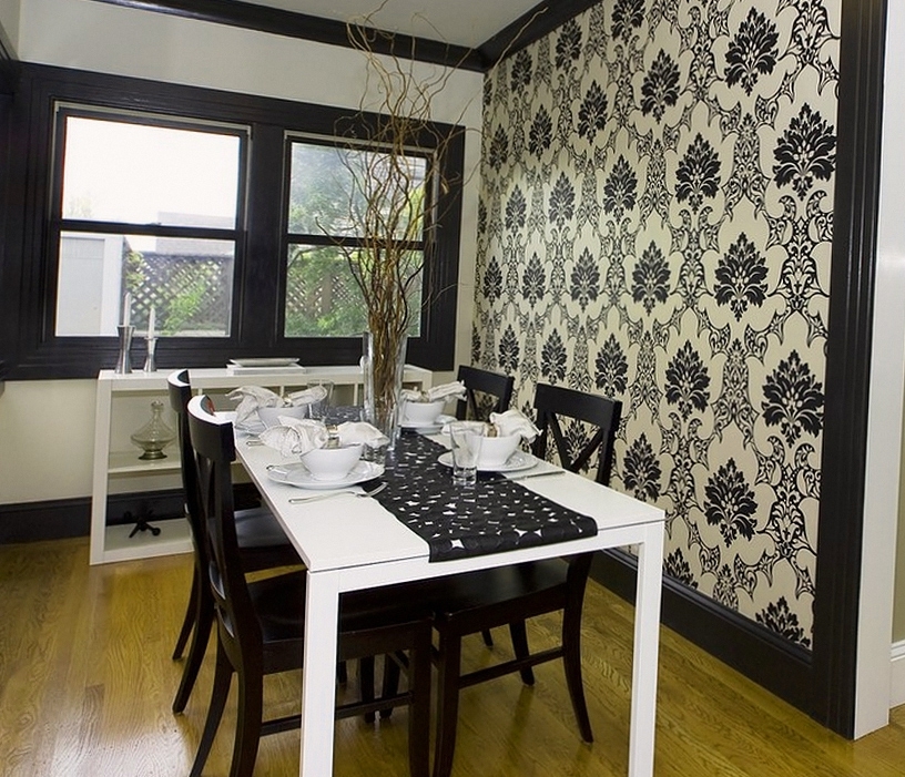 Обои в кухне