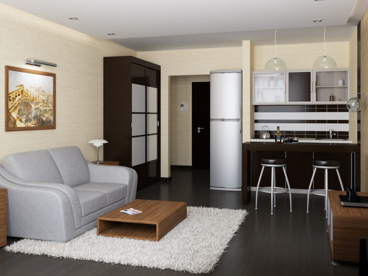 дизайн маленькой однокомнатной квартиры