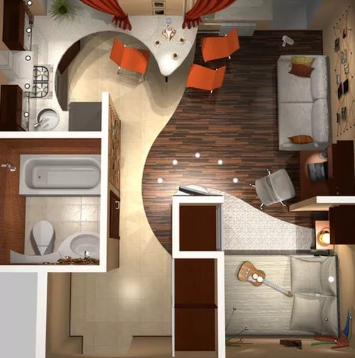 дизайн интерьера хрущевки