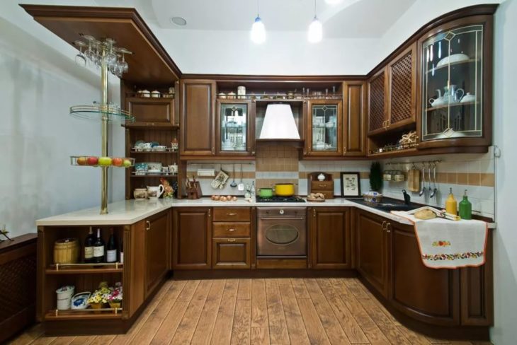 современные кухни из массива