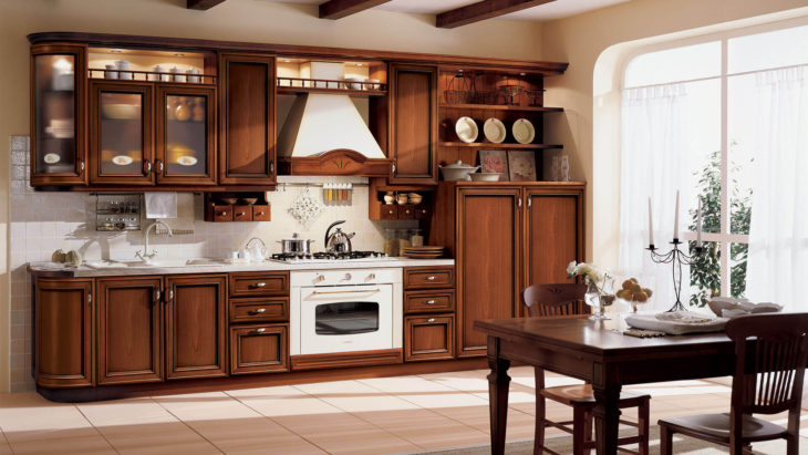 дизайн кухни из массива